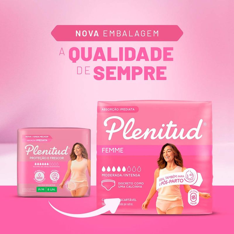 ROUPA INTIMA  PLENITUD ACTIVE FEMME G/XG 16UN