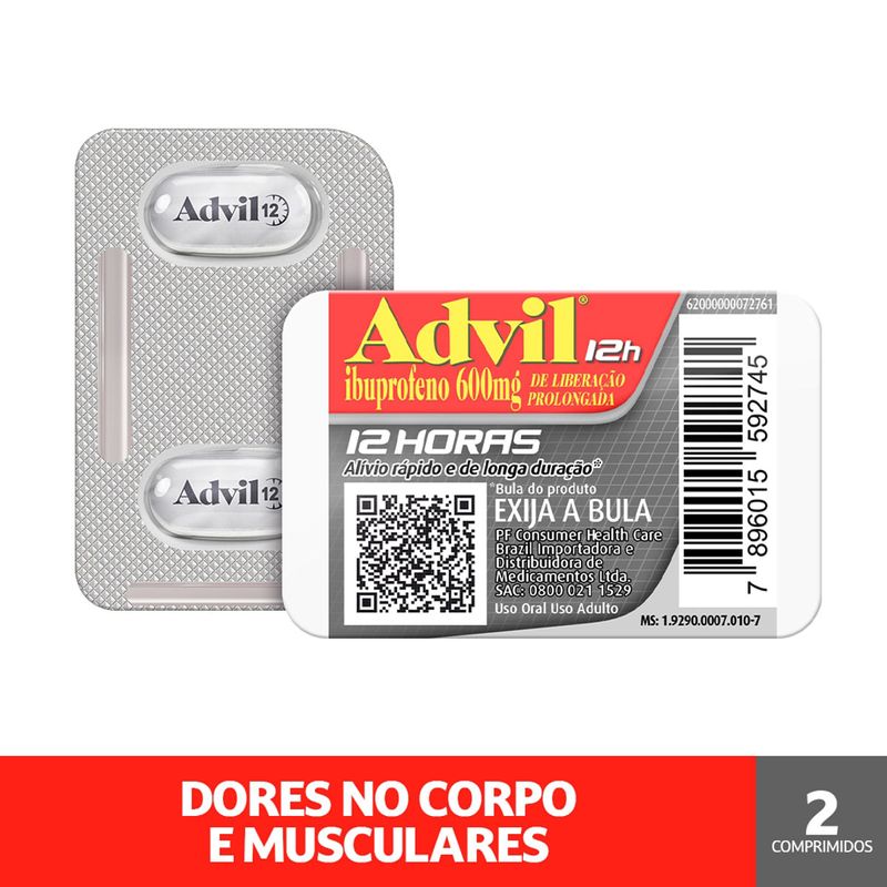 ADVIL 12H 600MG 2CPR