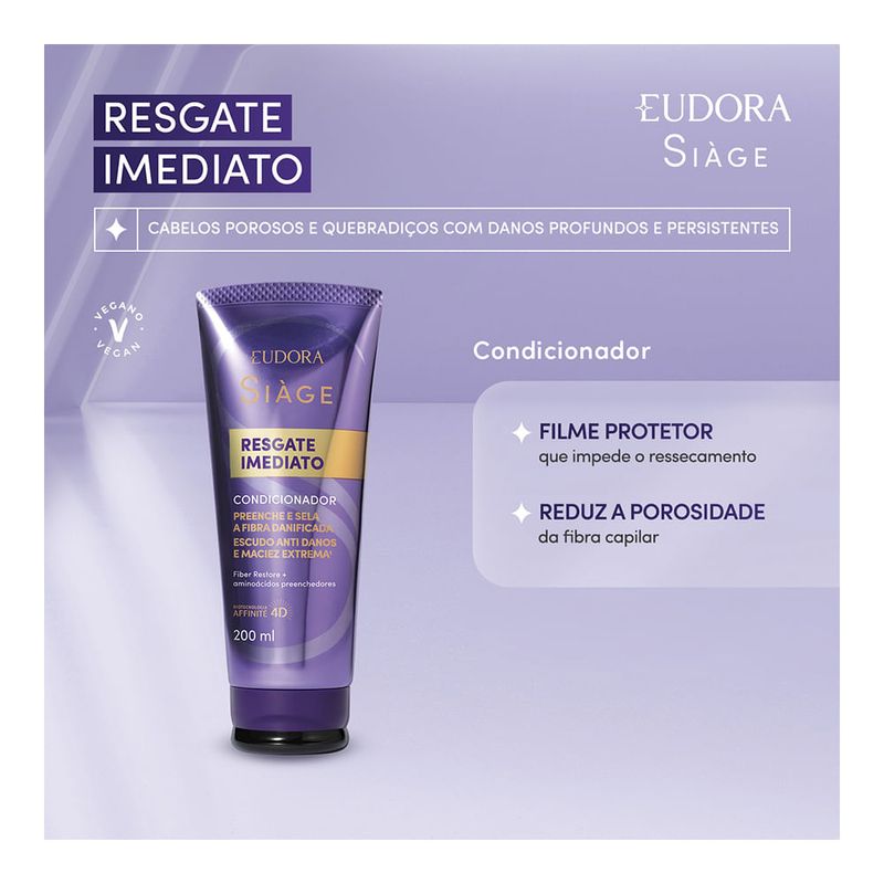 EUDORA SIAGE CONDICIONADOR RESGATE IMEDIATO 200ML