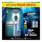KIT GILLETTE MACH3 APARELHO+2CARGAS