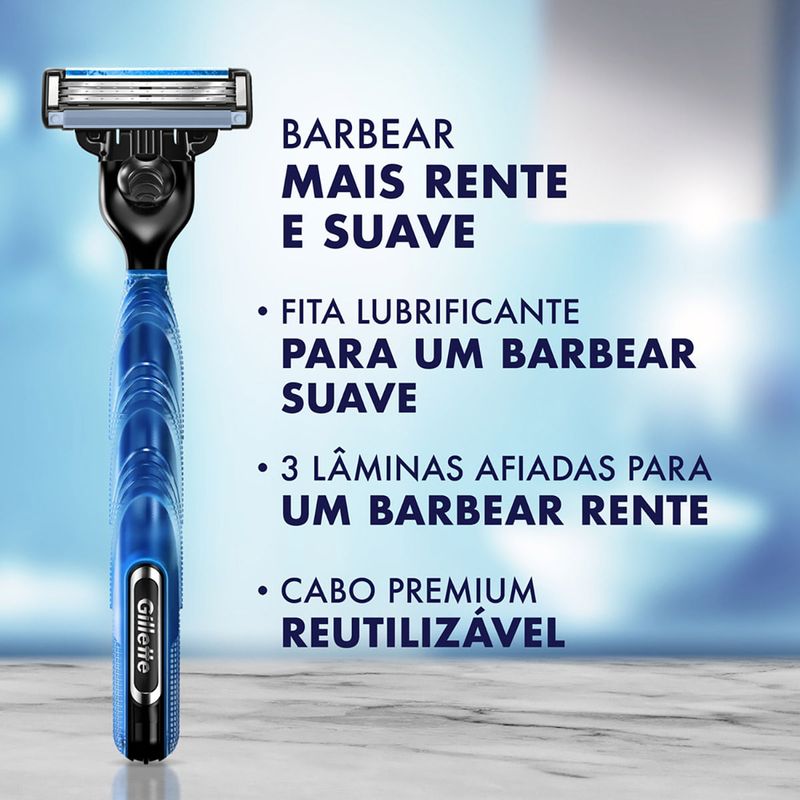 KIT GILLETTE MACH3 APARELHO+2CARGAS