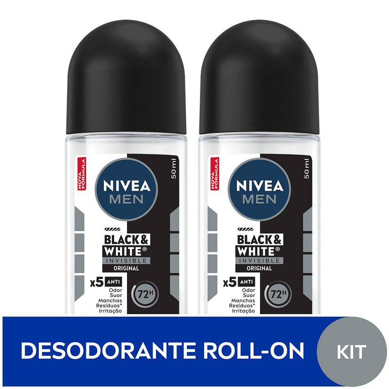 DES NIVEA ROLL ON INVISIBLE BLACK WHITE POWER 50ML PACK2