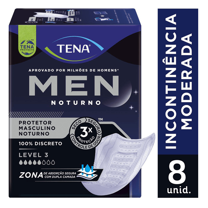 ABSORVENTE TENA MEN LEVEL 2 NOTURNO 8UN