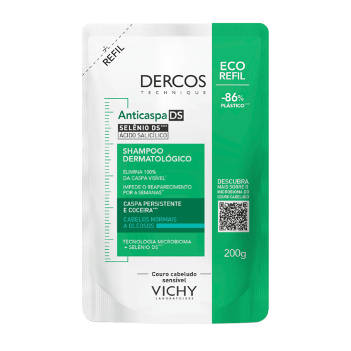 VICHY DERCOS SHAMPOO ANTICASPA OLEOSOS DS REFIL 200G