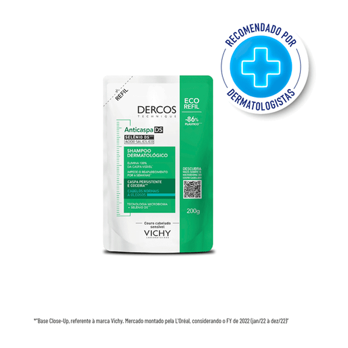VICHY DERCOS SHAMPOO ANTICASPA OLEOSOS DS REFIL 200G
