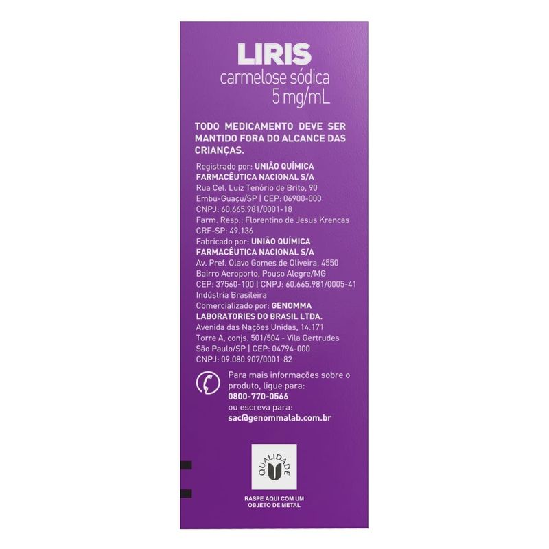 LIRIS 5MG SOLUCAO OFTALMICA 10ML