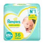 FRALDA PAMPERS PREMIUM CARE RECEM NASCIDO ATE 6KG RN+ 36UN