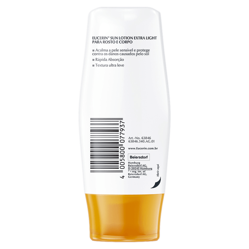 EUCERIN PROTETOR SOLAR SUN EXTRA LIGHT FPS60 150ML