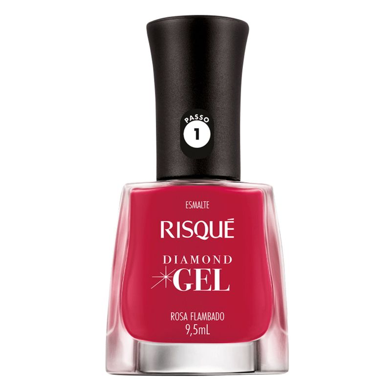 ESMALTE RISQUE DIAMOND GEL ROSA FLAMBADO 9,5ML
