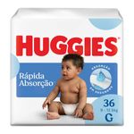FRALDA HUGGIES RAPIDA ABSORÇAO TAM G 36UN