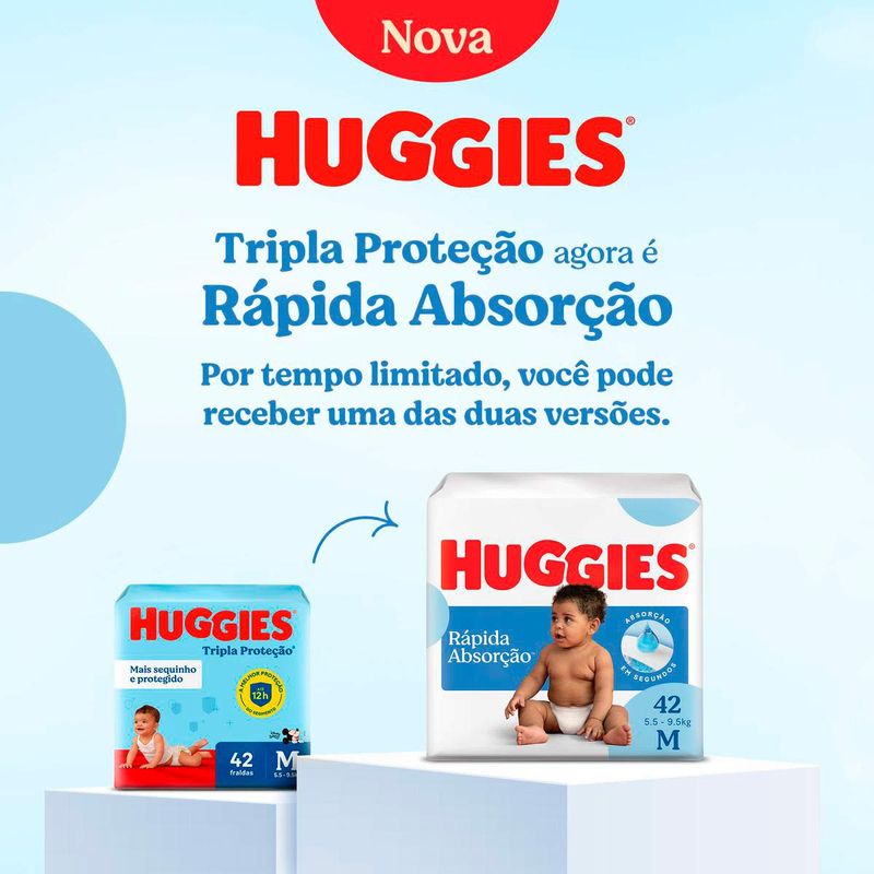 FRALDA HUGGIES RAPIDA ABSORÇAO TAM G 36UN