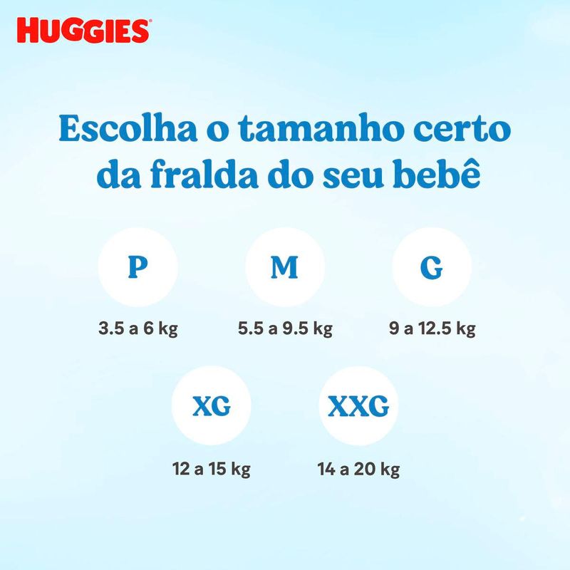 FRALDA HUGGIES RAPIDA ABSORÇAO HIPER M 92UN