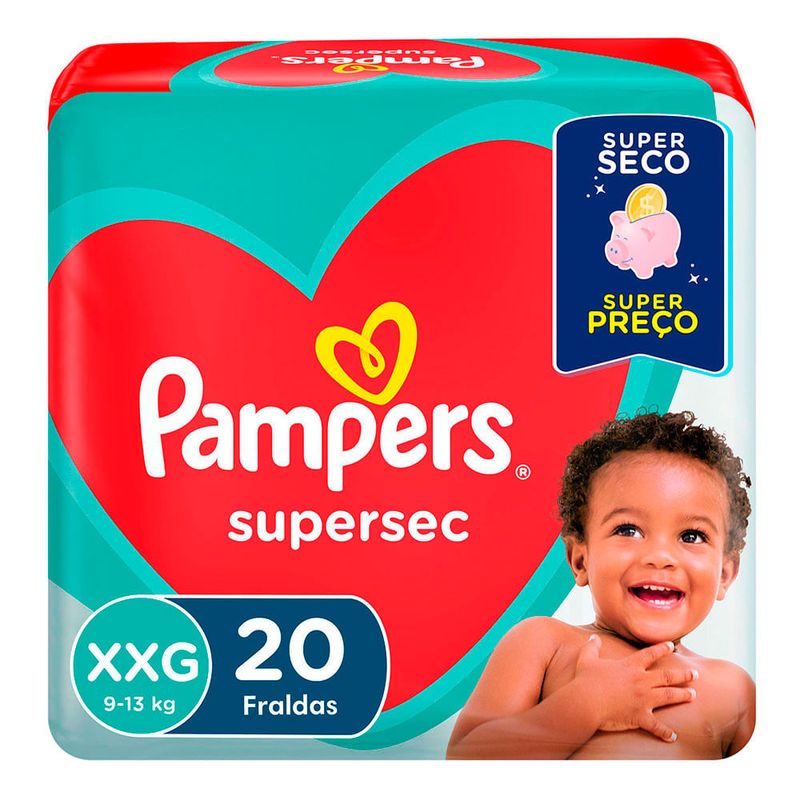 FRALDA PAMPERS SUPERSEC XXG 20UN