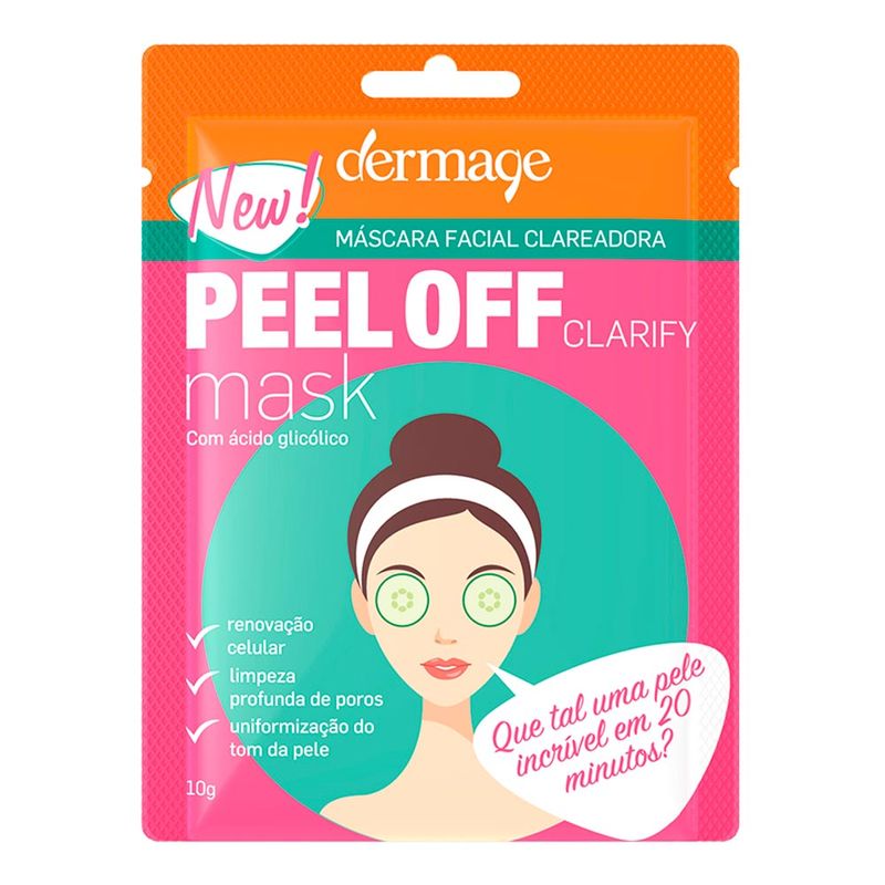 DERMAGE MASCARA FACIAL CLAREADORA PEEL OFF CLARIFY MASK 10G