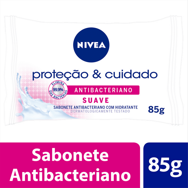 NIVEA SABONETE ANTIBACTERIANO SUAVE 85G