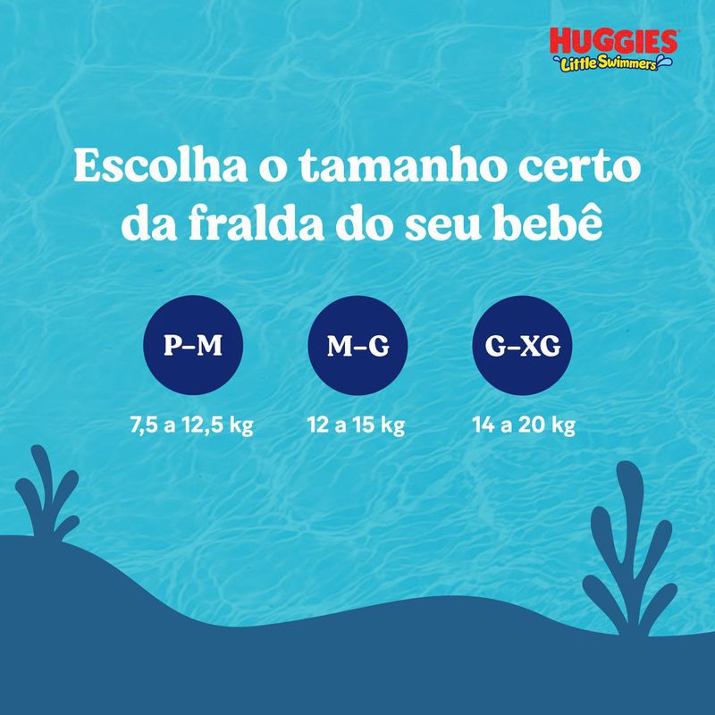 FRALDA HUGGIES MAR E PISCINA G 10UN