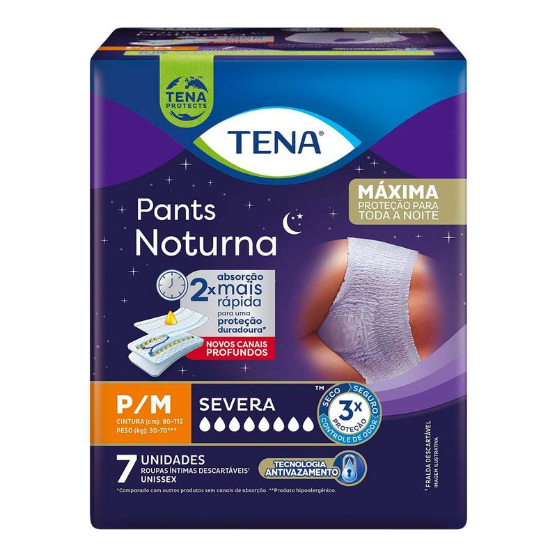 ROUPA INTIMA DESCARTAVEL TENA PANTS NOTURNA UNISSEX P/M 7UN