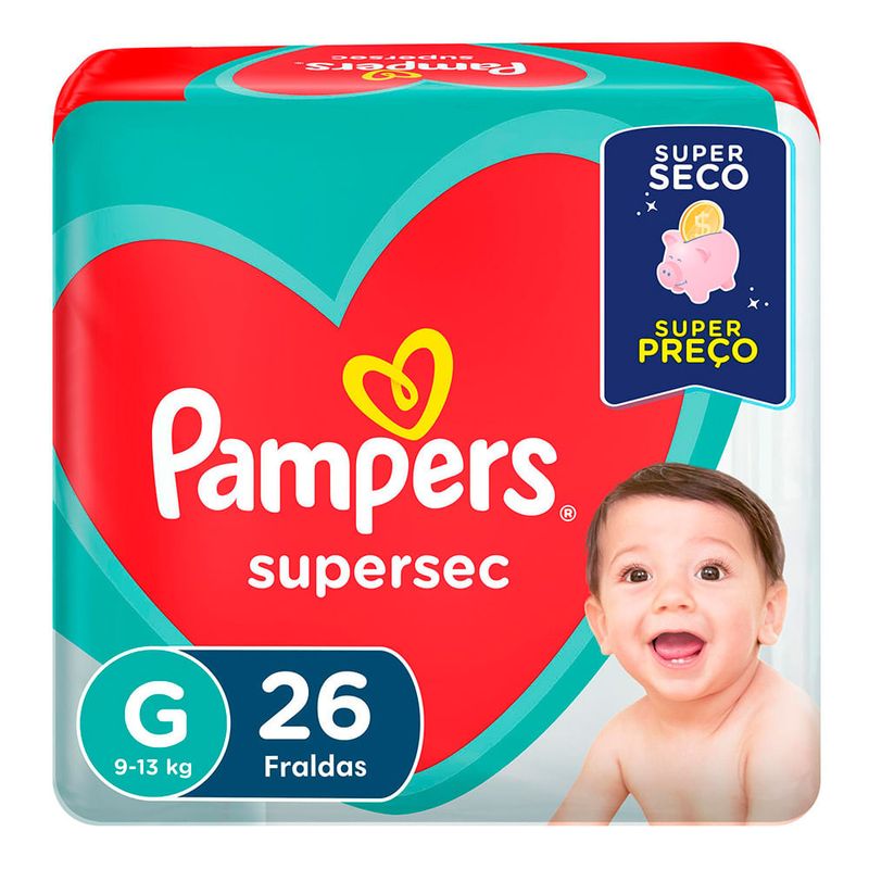 FRALDA PAMPERS SUPERSEC G 26UN