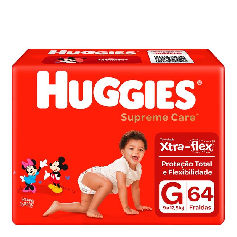 FRALDA HUGGIES MAXIMA PROTEÇAO G 64UN