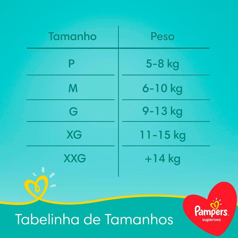 FRALDA PAMPERS SUPERSEC P 34UN