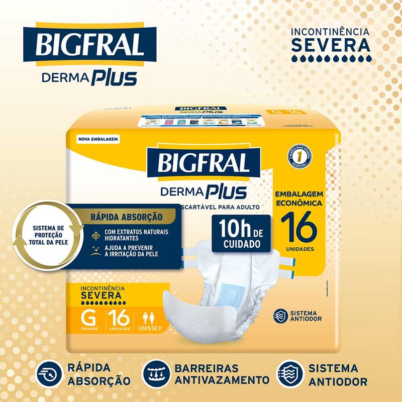 FRALDA BIGFRAL PLUS GERIATRICA G 16UN