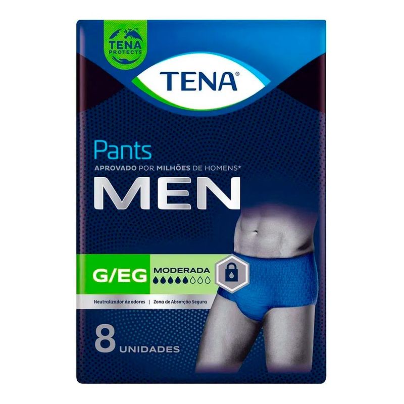 ROUPA INTIMA DESCARTAVEL TENA PANTS MEN G/EG 8UN