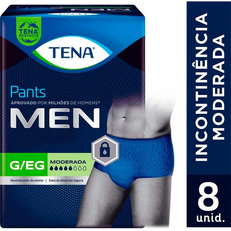ROUPA INTIMA DESCARTAVEL TENA PANTS MEN G/EG 8UN