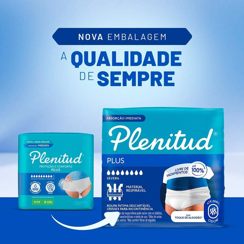 ROUPA INTIMA DESCARTAVEL PLENITUD PROTECT PLUS P/M 16UN