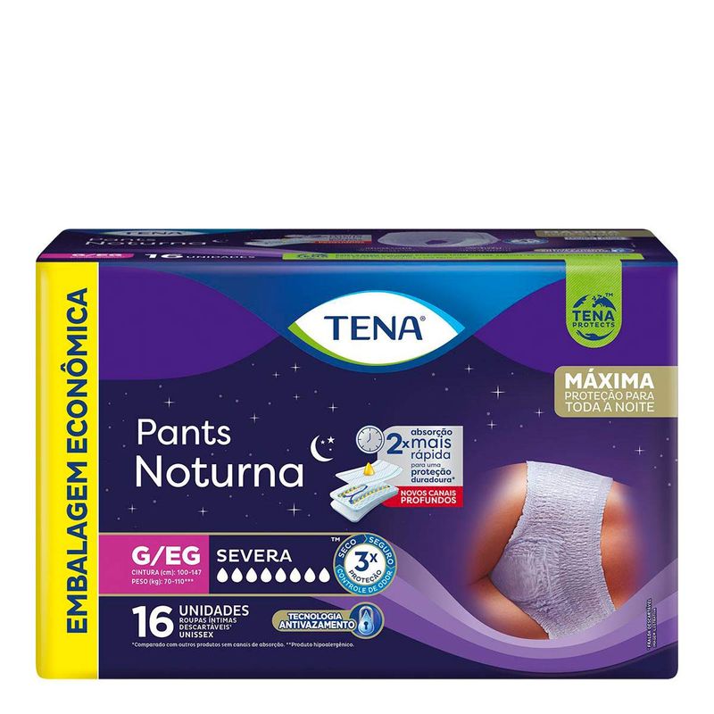 ROUPA INTIMA DESCARTAVEL TENA PANTS NORTUNA UNISSEX G/EG 16U