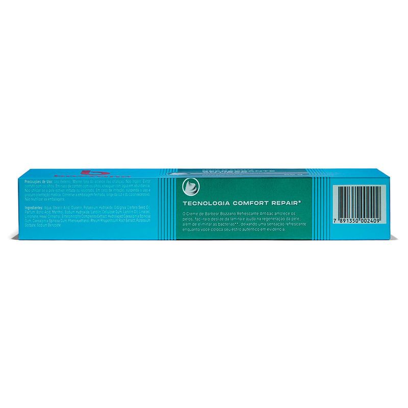 CREME DE BARBEAR BOZZANO MENTOLADO 65G