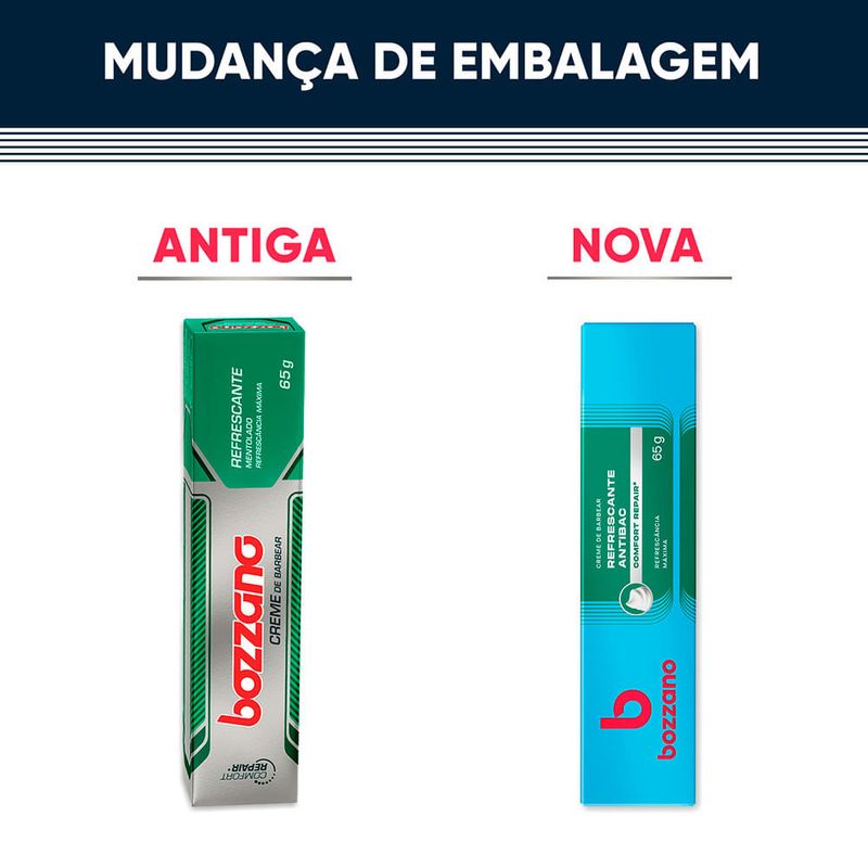 CREME DE BARBEAR BOZZANO MENTOLADO 65G