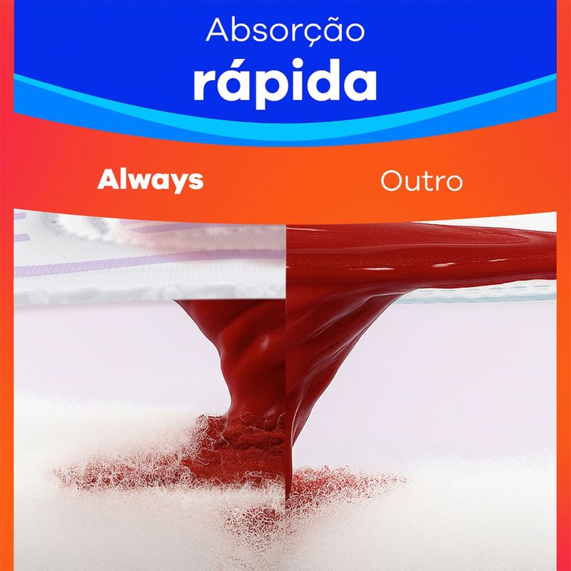 ABSORVENTE ALWAYS SUPER PROTEÇAO MALHA SECA COM ABAS 8UN