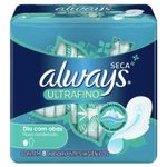 ABSORVENTE ALWAYS ULTRAFINO COBERTURA SECA COM ABAS 8UN