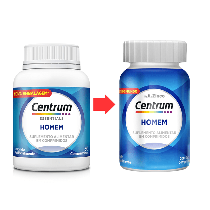 CENTRUM ESSENTIALS HOMEM A ZINCO 60CPR