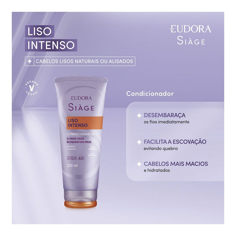 EUDORA SIAGE CONDICIONADOR LISO INTENSO 200ML