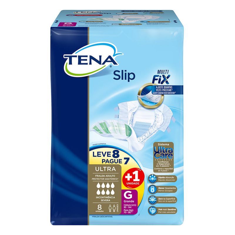FRALDA TENA SLIP GERIATRICA G LEVE8 PAGUE7