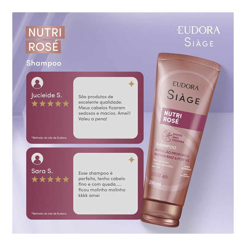 EUDORA SIAGE SHAMPOO NUTRI ROSE 250ML
