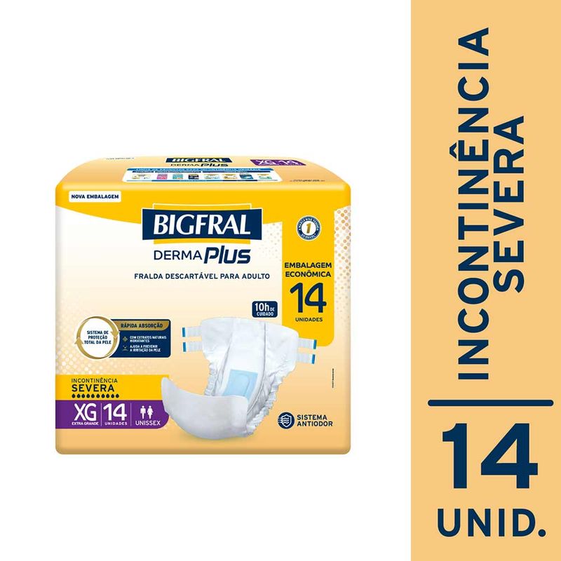 FRALDA BIGFRAL DERMAPLUS XG 14UN