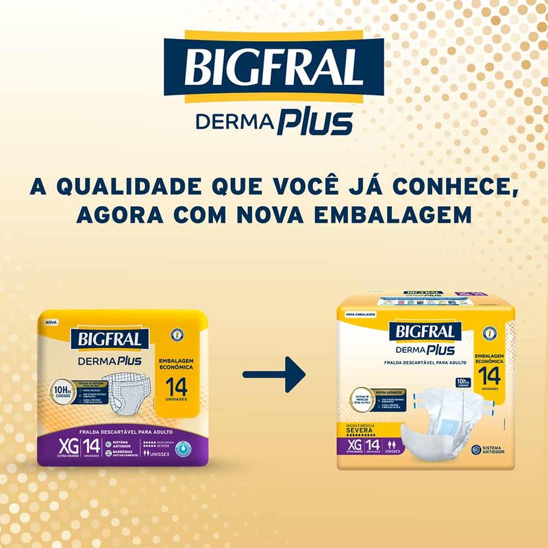 FRALDA BIGFRAL DERMAPLUS XG 14UN