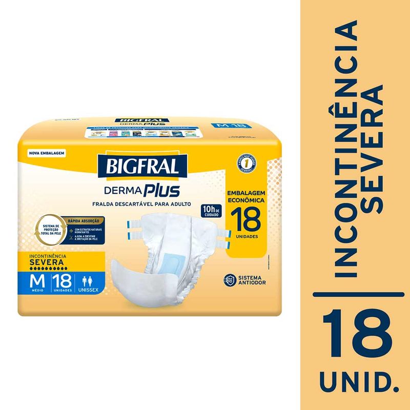 FRALDA BIGFRAL DERMAPLUS M 18UN