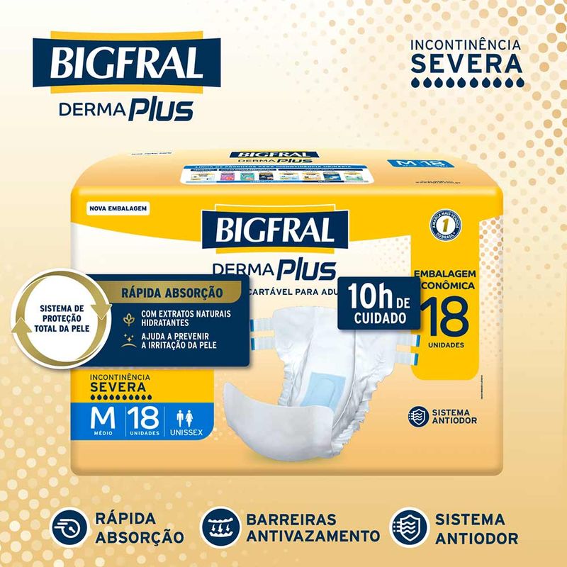 FRALDA BIGFRAL DERMAPLUS M 18UN