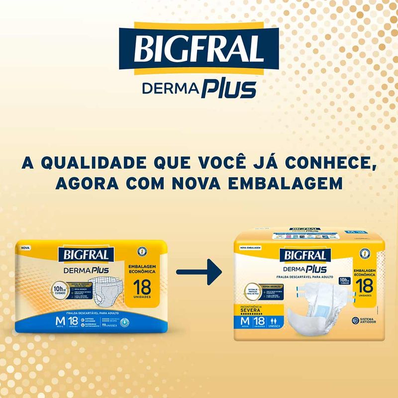 FRALDA BIGFRAL DERMAPLUS M 18UN