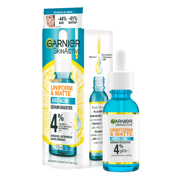 GARNIER SKIN ACTIVE SERUM BOOSTER 4% UNIFORM E MATTE 15ML