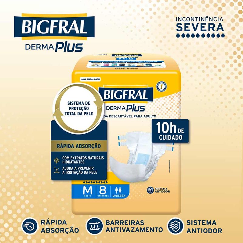 FRALDA BIGFRAL DERMAPLUS M 8UN