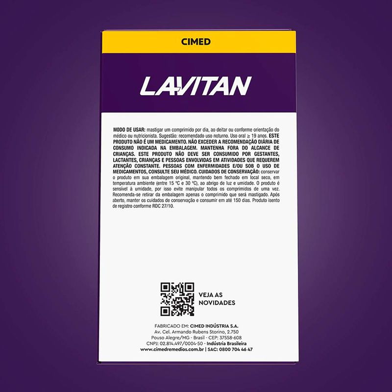 LAVITAN MELATONINA MARACUJA 150CPR