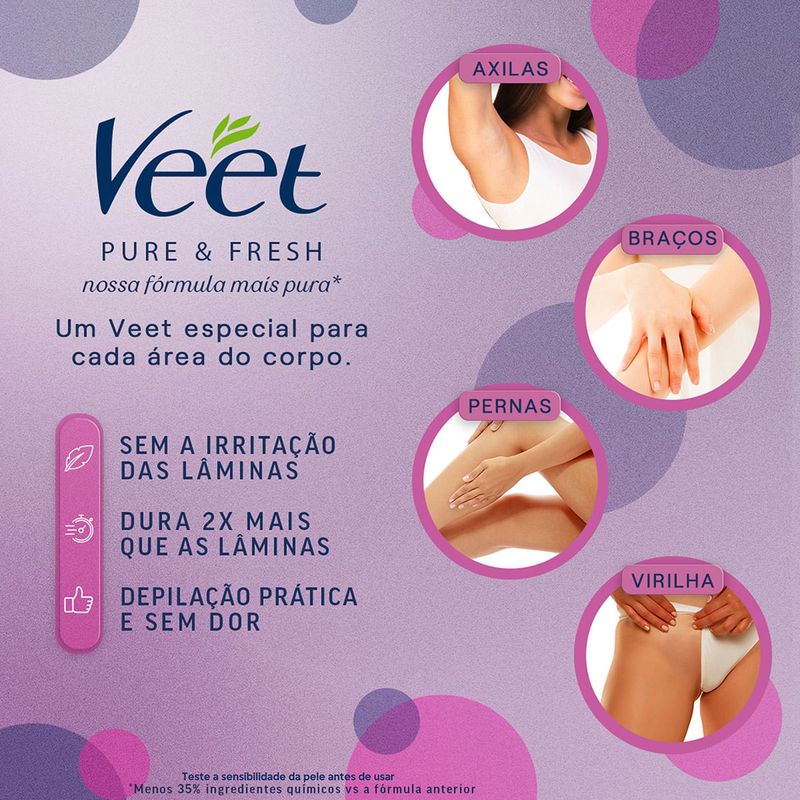 VEET CREME DEPILATORIO PURE & FRESH PELE NORMAL 200G