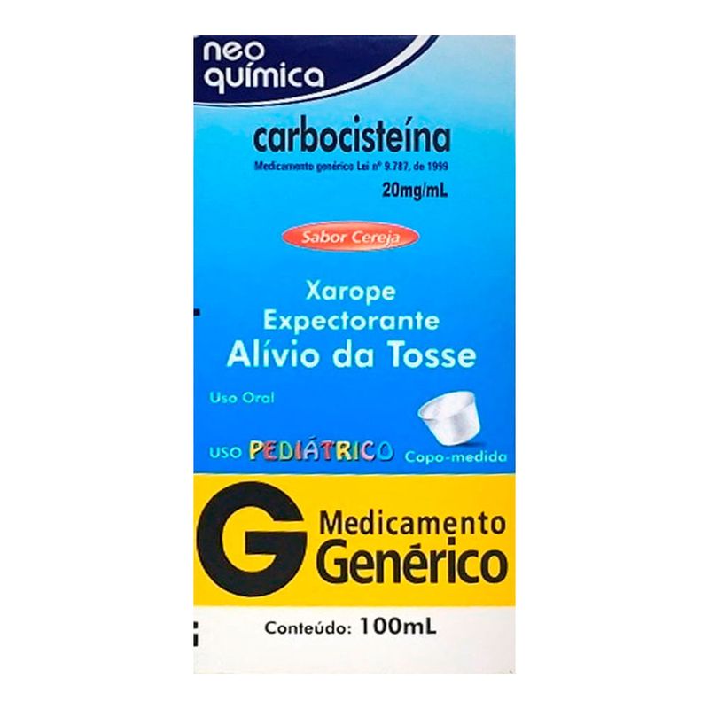 CARBOCISTEINA NEO 100MG/5ML XAROPE PEDIATRICO 100ML GEN