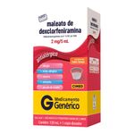 DEXCLORFENIRAMINA, MALEATO CIM 2MG/5ML XAROPE 120ML GEN