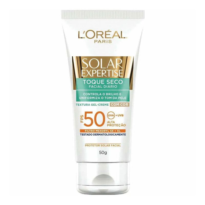 LOREAL EXPERTISE PROTETOR SOLAR FACIAL TOQUE SECO FPS50 COM
