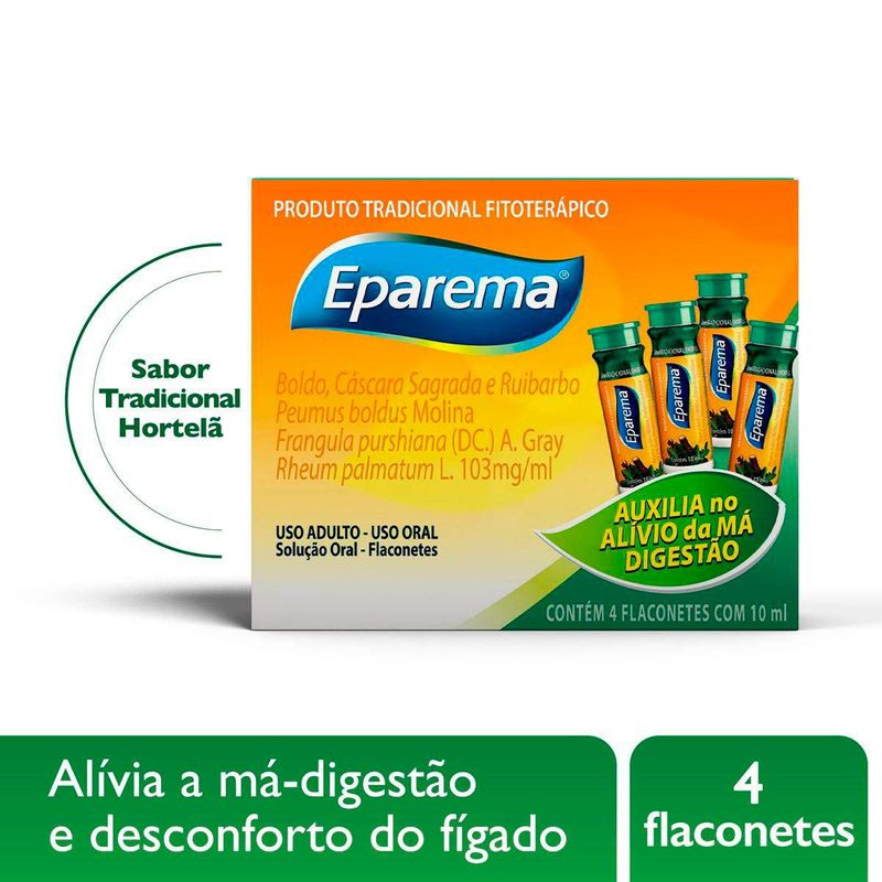 EPAREMA HORTELA FLACONETE 10ML 4FLACONTES